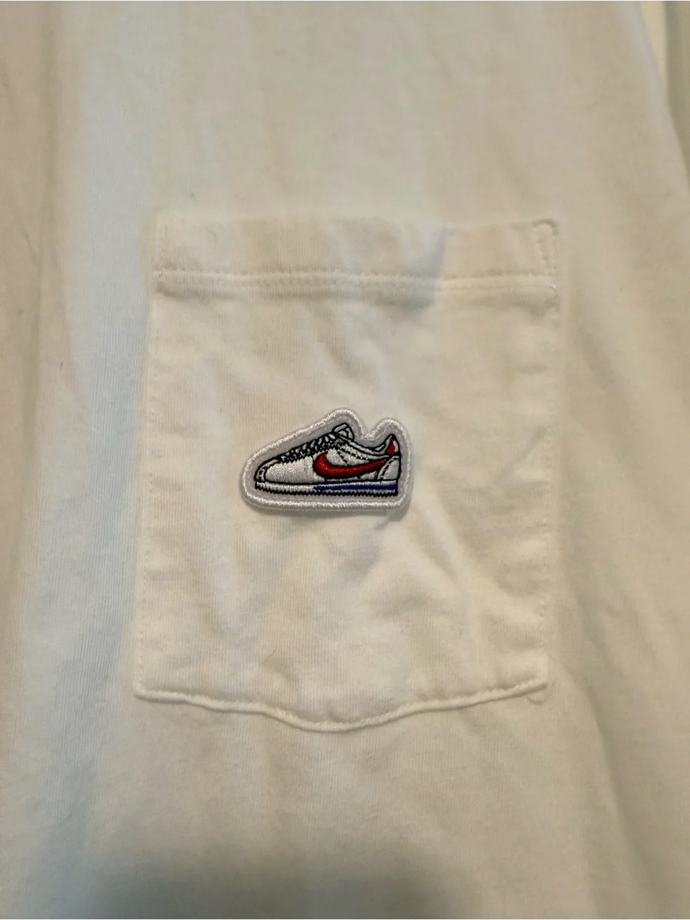 Nike White Short Sleeve Pocket Tee
